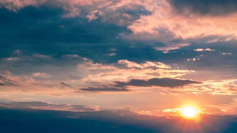 Background hoàng hôn hoang sơ vẽ nên vẻ đẹp tự nhiên thuần khiết