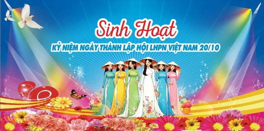 Background hội phụ nữ sáng tạo độc đáo và nổi bật