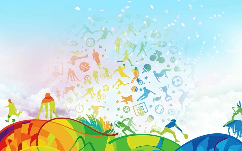 Background hội thao vector dễ chỉnh sửa và sáng tạo