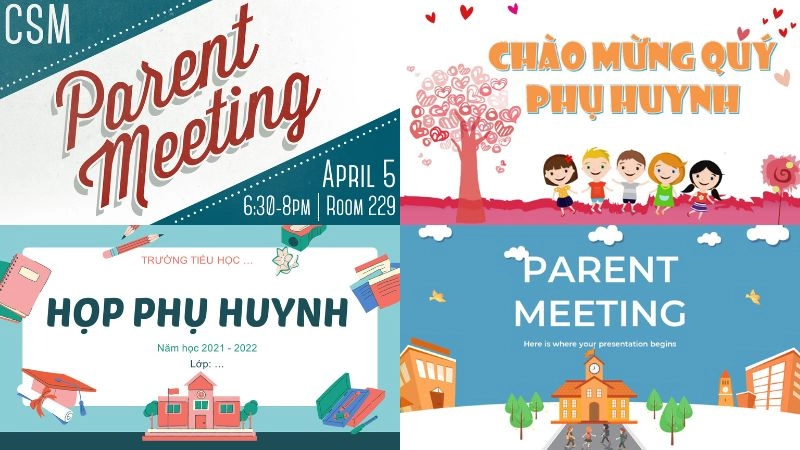 Background họp phụ huynh tạo không khí trang trọng