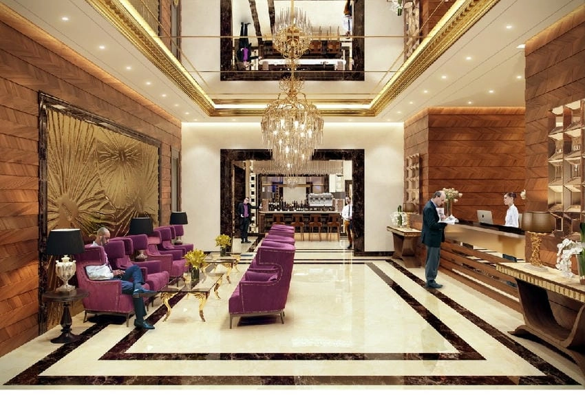 Background khách sạn phòng ngủ ấm cúng và hiện đại