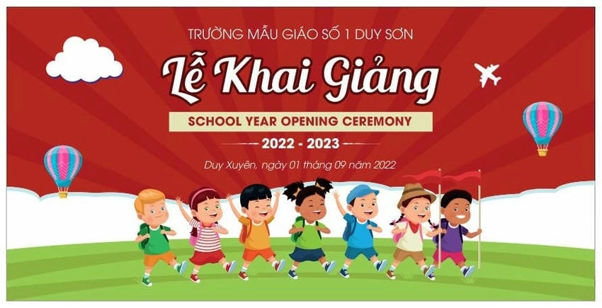 Background khai giảng mẫu độc đáo phù hợp mọi chủ đề