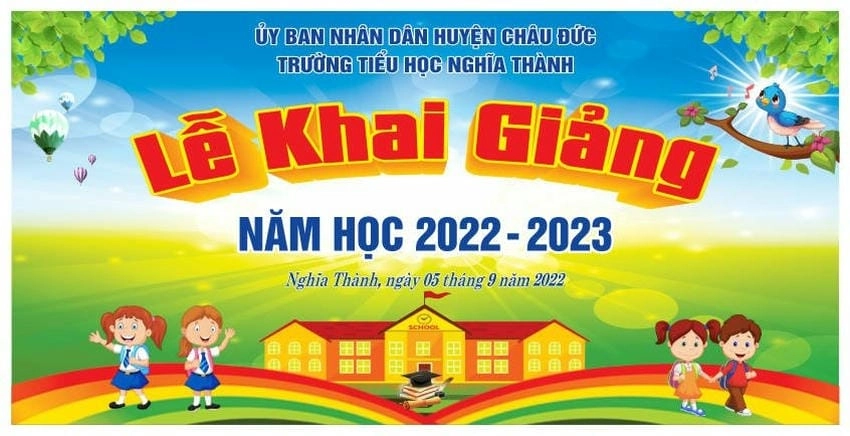 Background khai giảng đơn giản tinh tế mà cuốn hút