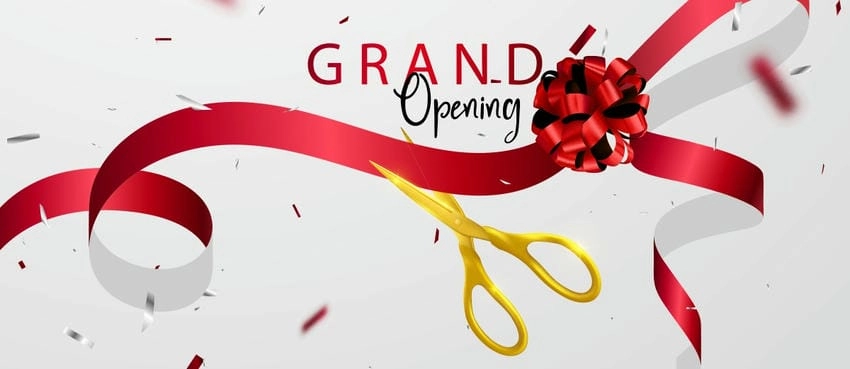 Background khai trương sang trọng và đẳng cấp