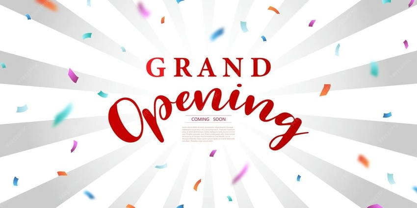 Background khai trương đẹp thu hút mọi ánh nhìn