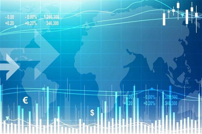 Background kinh tế hiện đại dễ dùng và tinh tế