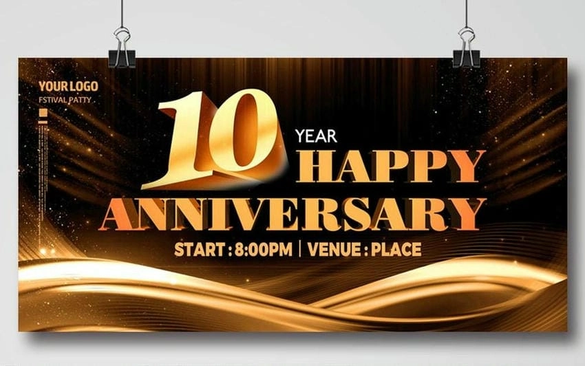 Background kỷ niệm thành lập công ty vector dễ chỉnh sửa