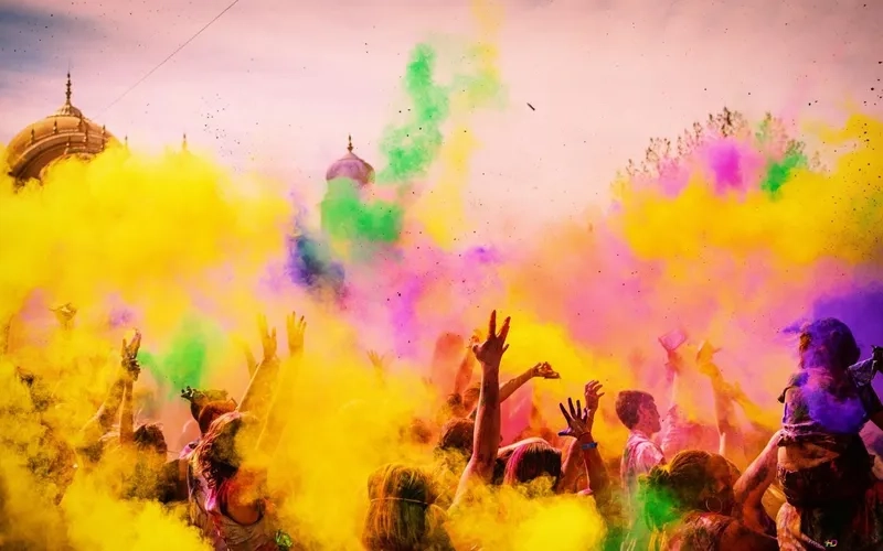 Background lễ hội âm thanh ánh sáng bùng nổ cảm xúc rực rỡ