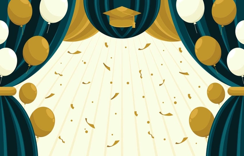 Background lễ tốt nghiệp thiết kế tinh tế và hiện đại