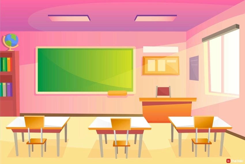 Background lớp học sáng tạo khơi mở trí tưởng tượng