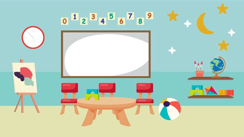 Background lớp học ppt tối ưu trình chiếu bài giảng