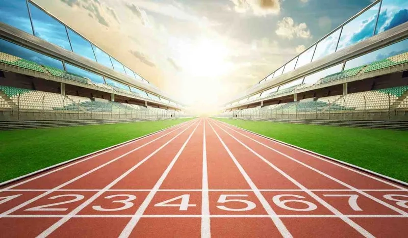 Phong cách quốc tế với background marathon quốc tế