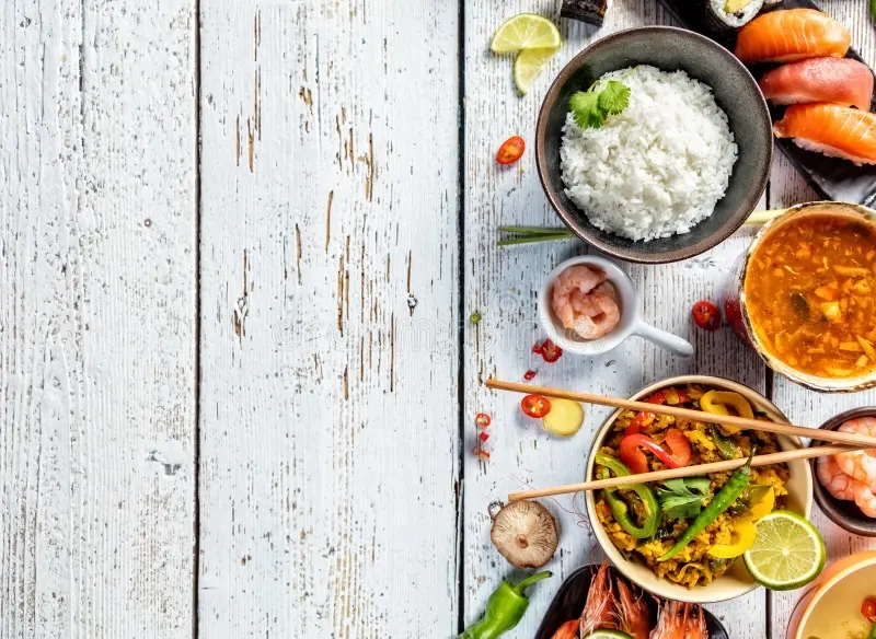 Background món ăn ẩm thực tôn vinh nét văn hóa ăn uống