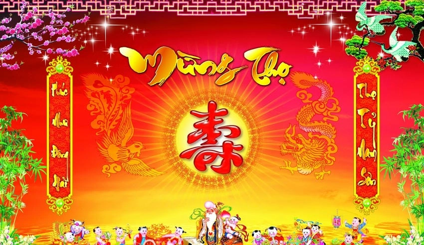 Background mừng thọ chất lượng cao hoàn hảo cho mọi bối cảnh