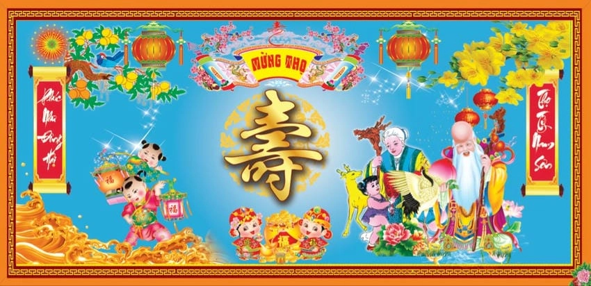 Background mừng thọ 4k sắc nét chi tiết hoàn hảo