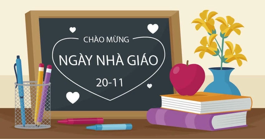 Background nhà giáo nghệ thuật mang chiều sâu cảm xúc