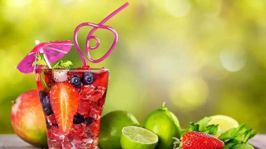 Background nước ép trái cây rực rỡ đầy sức sống