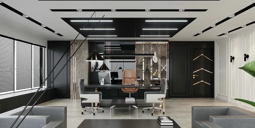 Background phòng giám đốc ảo nổi bật mọi cuộc họp