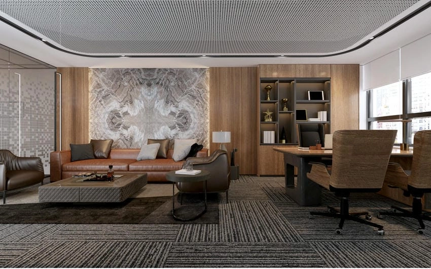 Background phòng giám đốc sang trọng và chuyên nghiệp