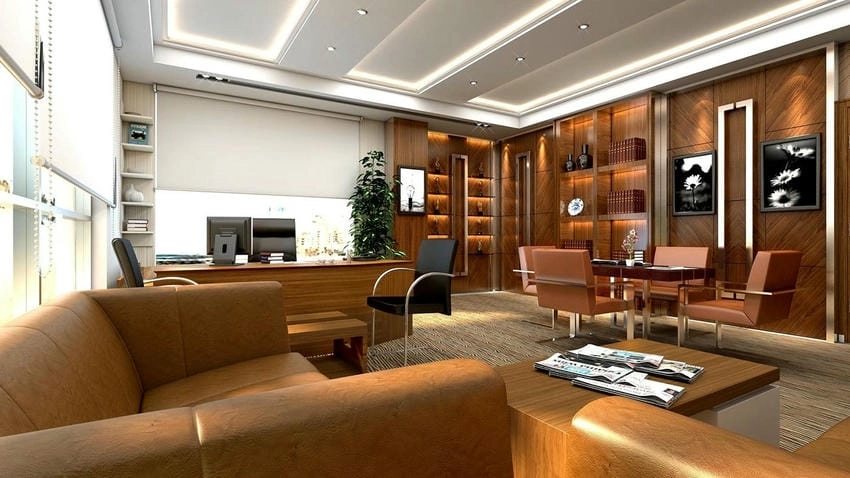 Background phòng giám đốc quyền lực tạo sự chuyên nghiệp