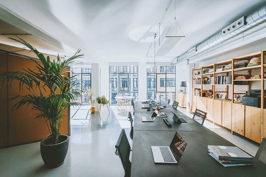 Background phòng làm việc ý tưởng sáng tạo đầy cảm hứng