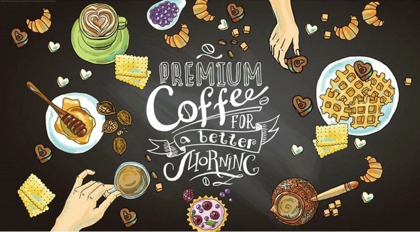 Background quán cafe ấn tượng thu hút ánh nhìn