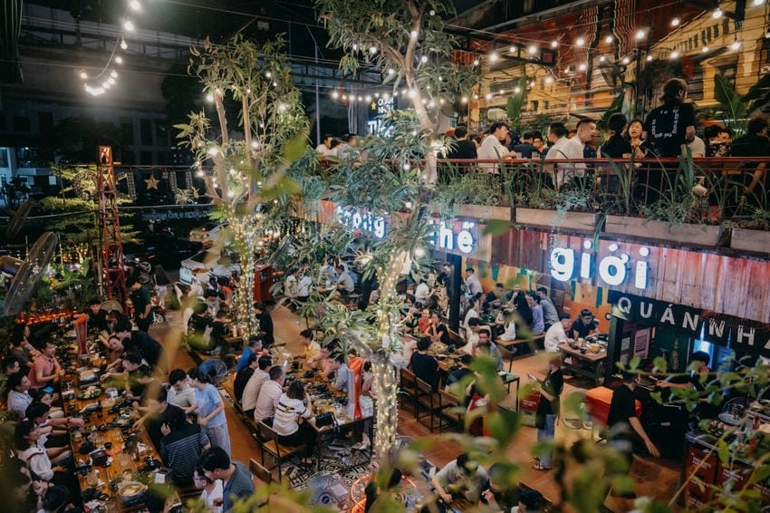 Background quán nhậu 4k hiển thị sắc nét nổi bật