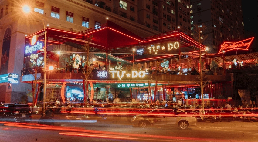 Background quán nhậu hiện đại mang hơi thở trẻ trung