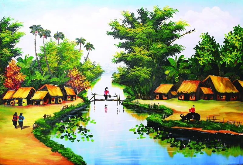 Hình ảnh sắc nét với background quê hương 4K sống động