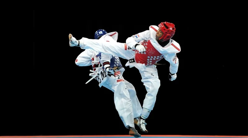 Background taekwondo silhouette độc đáo và nghệ thuật