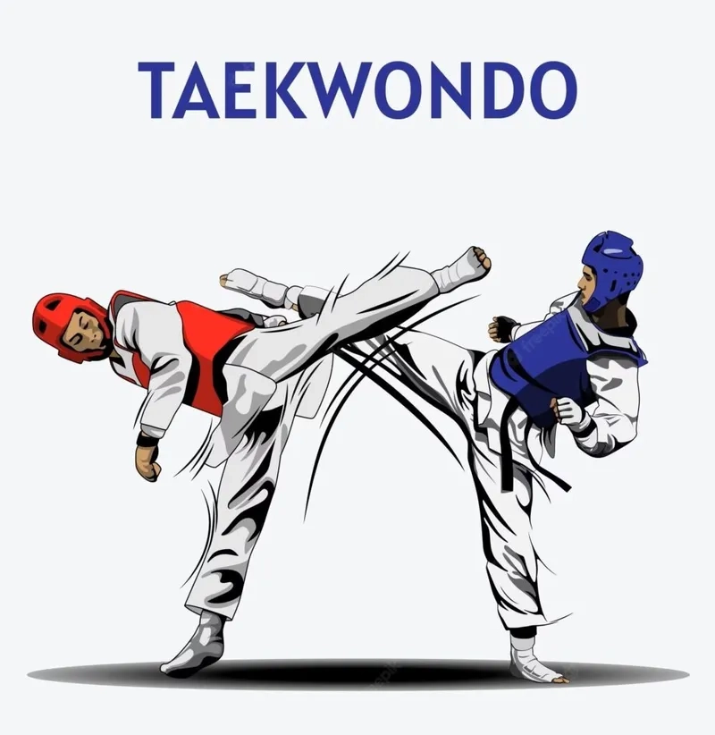 Background taekwondo minimal tinh tế cho thiết kế hiện đại