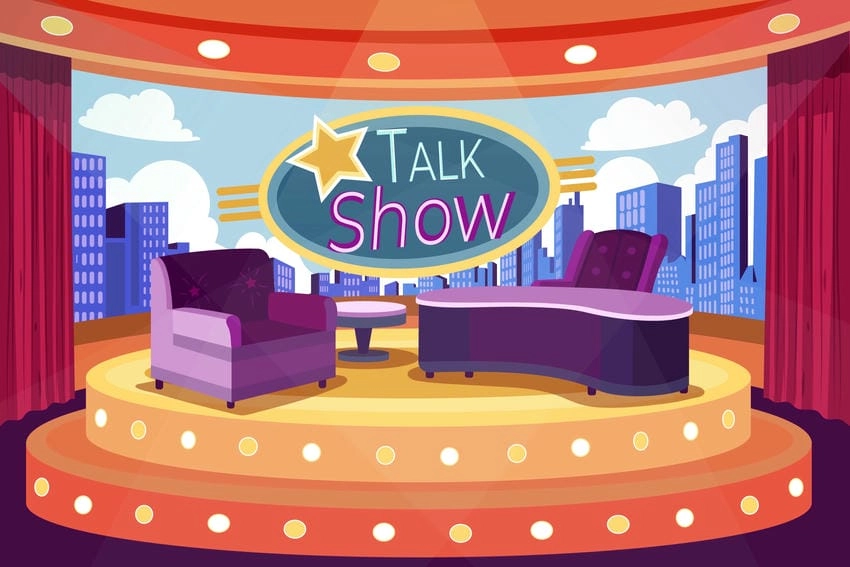 Background talkshow vector tiện lợi dễ chỉnh sửa