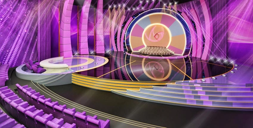 Background talkshow trực tuyến sinh động và rõ nét