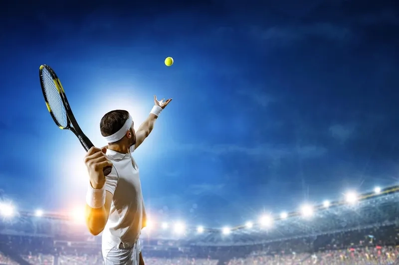 Sôi động và chuyên nghiệp với background tennis giải đấu