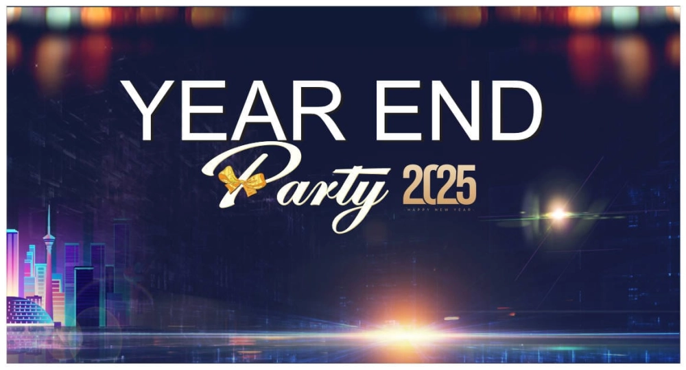 Background tiệc tất niên chuyên nghiệp cho doanh nghiệp