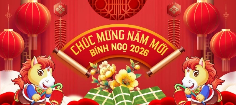 Background tiệc tất niên đơn giản mà tinh tế