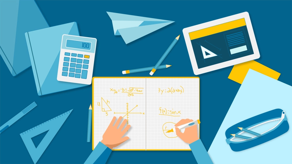 Background toán học thiết kế tạo điểm nhấn thị giác mới