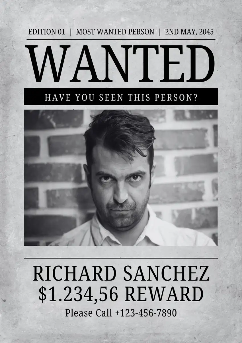 Background truy nã phong cách độc đáo và cá tính