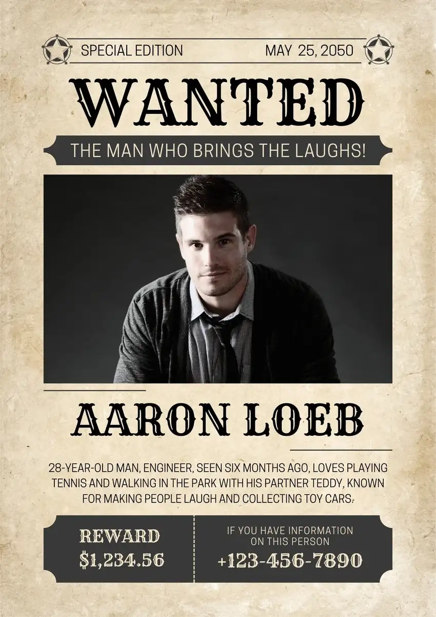 Background truy nã hài hước khiến bức ảnh sống động