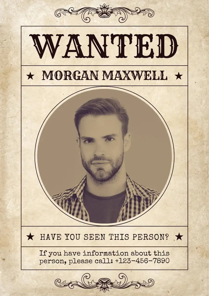 Background truy nã cổ điển đậm chất retro tinh tế