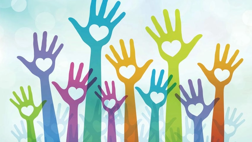 Background từ thiện đơn giản nhưng đầy cảm hứng
