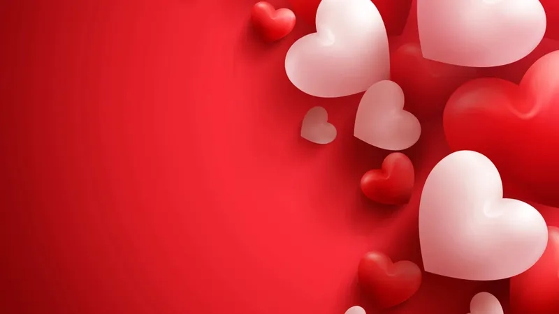 Nồng nàn yêu thương với background valentine tông đỏ