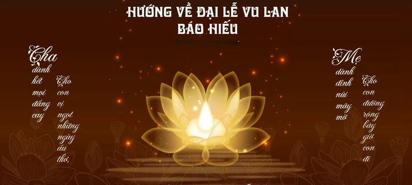 Background Vu Lan trang nghiêm lan tỏa sự tôn kính