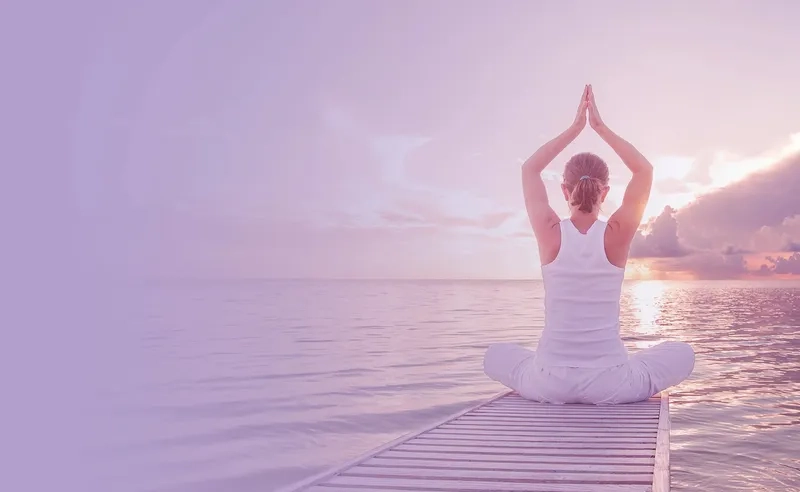 Hiệu ứng background yoga gradient tạo chiều sâu và cảm giác thư thái