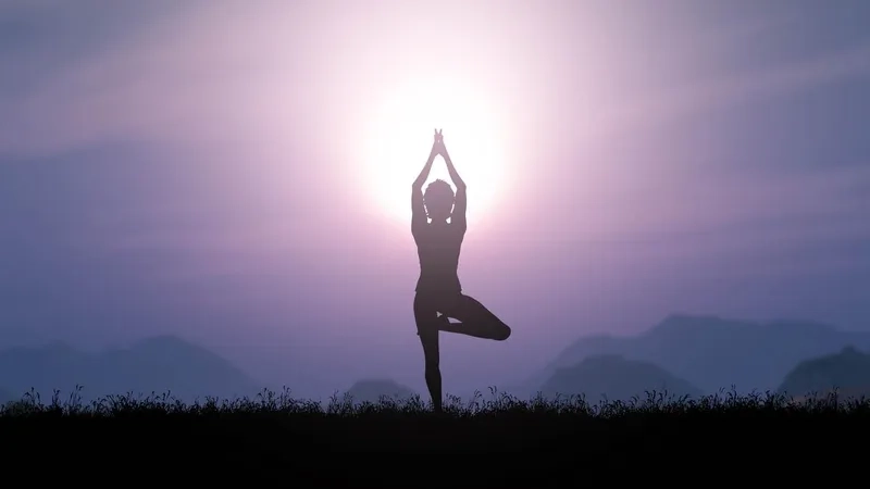 Thư giãn tinh thần cùng background yoga giảm stress hiệu quả