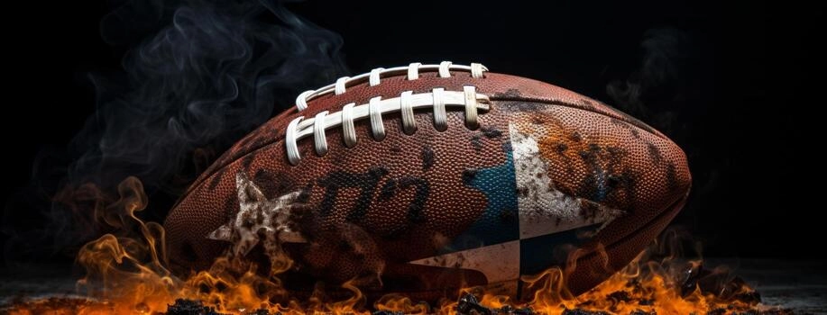 Hình nền bóng bầu dục cho máy tính đầy khí thế