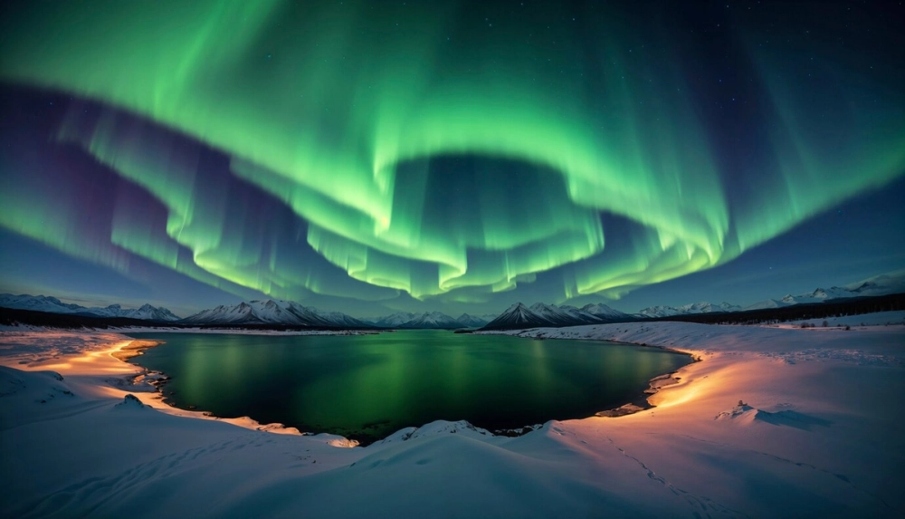 Đổi mới giao diện background cực quang cho máy tính