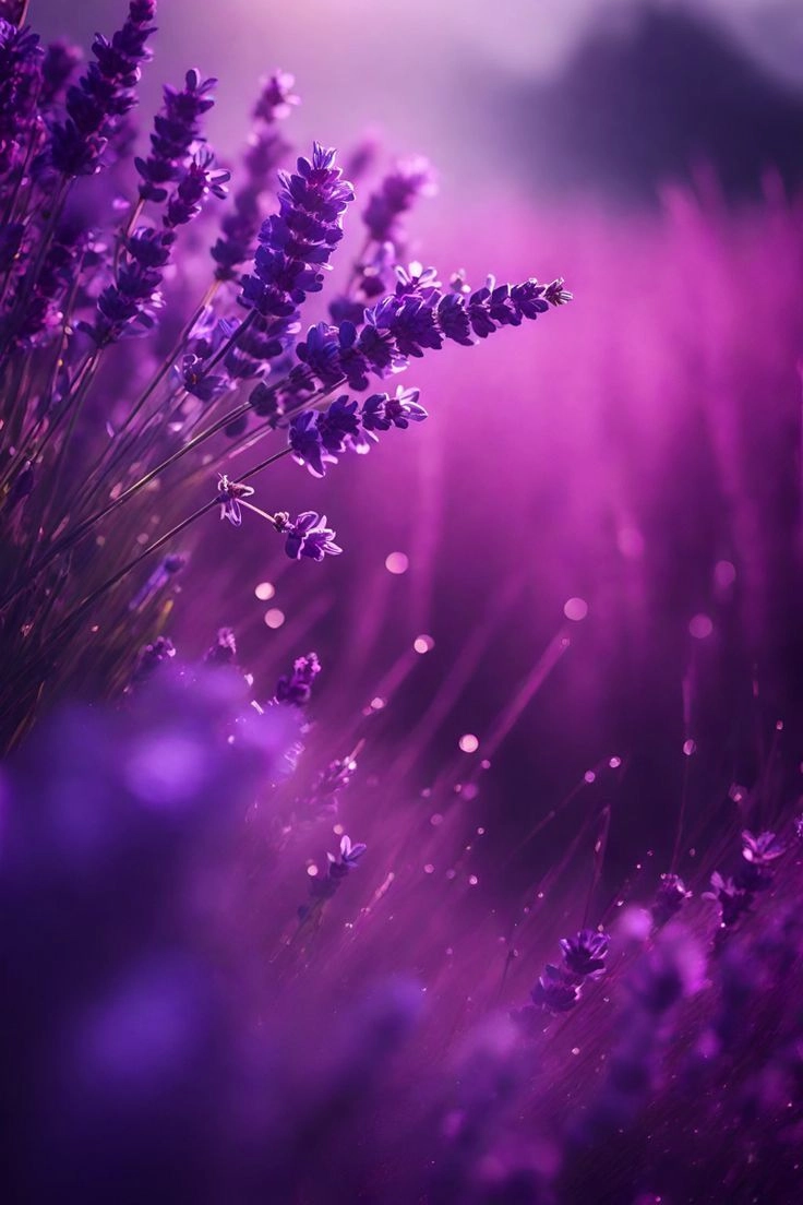 Không gian mới mẻ với background digital lavender hiện đại