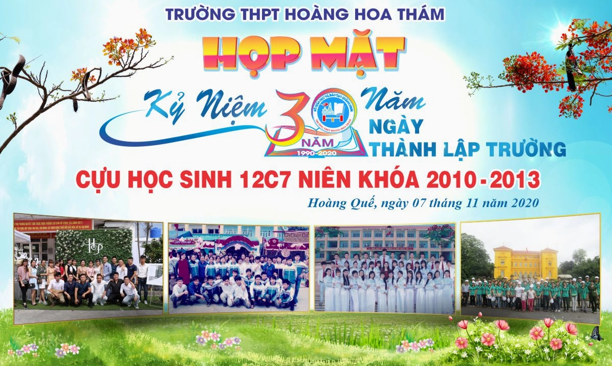 Ảnh phông nền họp mặt kỷ niệm 30 năm