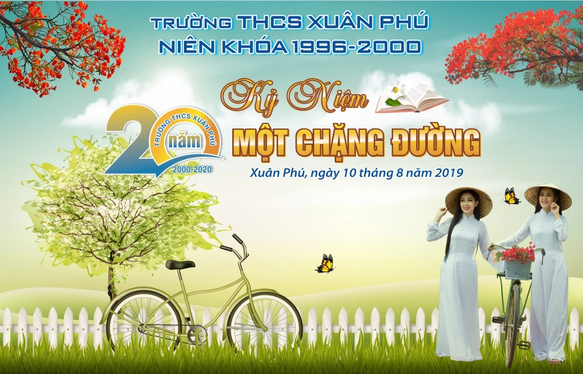 Ảnh phông nền sự kiện kỷ niệm 20 năm ngày ra trường